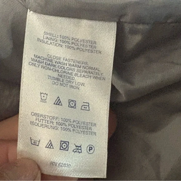 Lands' End Light Gray Quilted Jacket - Picture 10 of 12